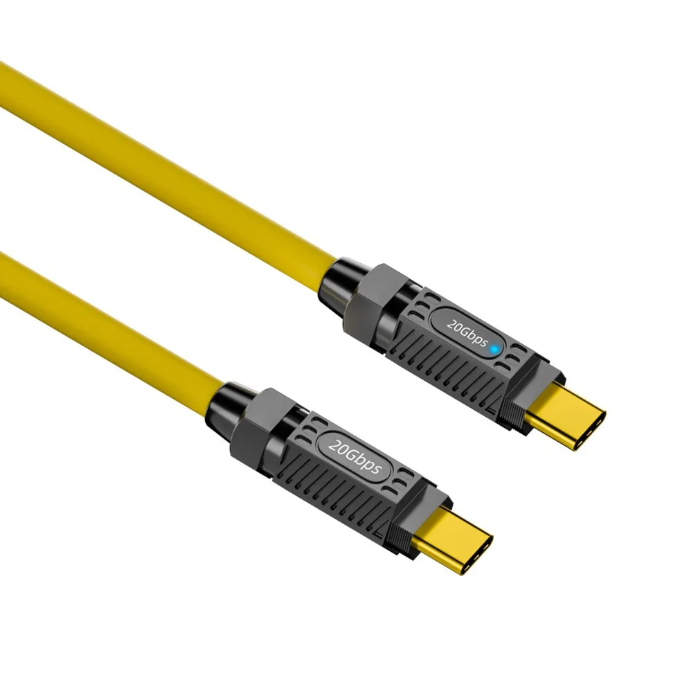 Зарядный кабель USB C 20 Гбит/с передачи данных PD 140 Вт пружины для быстрой зарядки