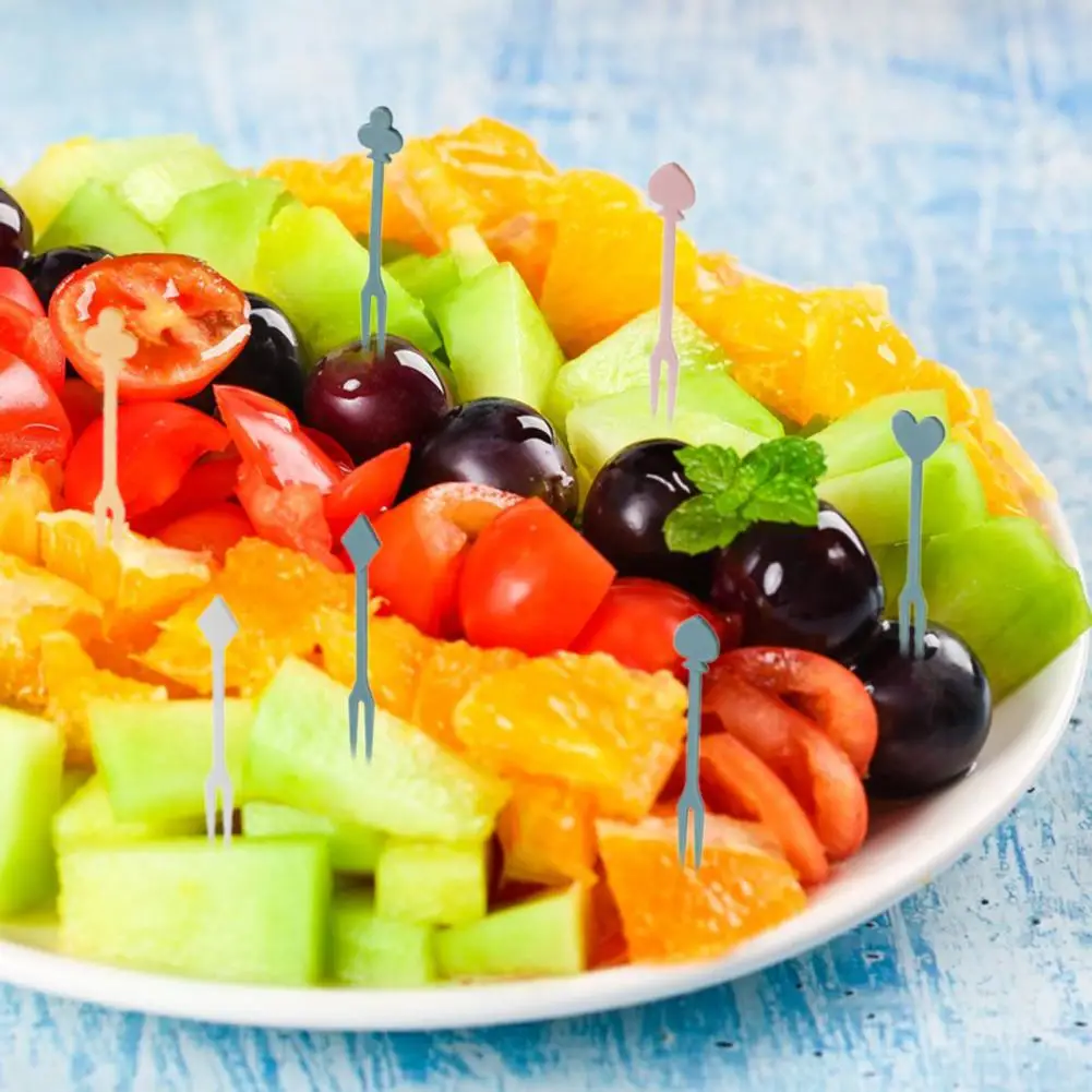 

1 коробка, вилка для торта, без запаха, искусственная еда, фотозубочистка для торта, фруктов, бытовые принадлежности