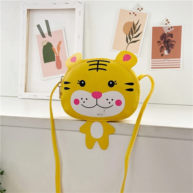 Children's Animal Cartoon Crossbody Bag Baby Cute Little Girl Wallet Accessories Trend Mini Shoulder Bag Simple Small Bag