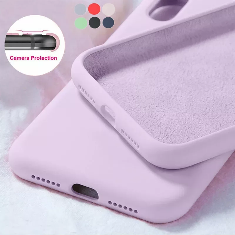 

Liquid Silicone Case for iPhone 13 12 11 Pro Max X XS Max XR Candy Color Soft Cover For iPhone13 SE 2020 7 8 6 6S 5 5SE Cases