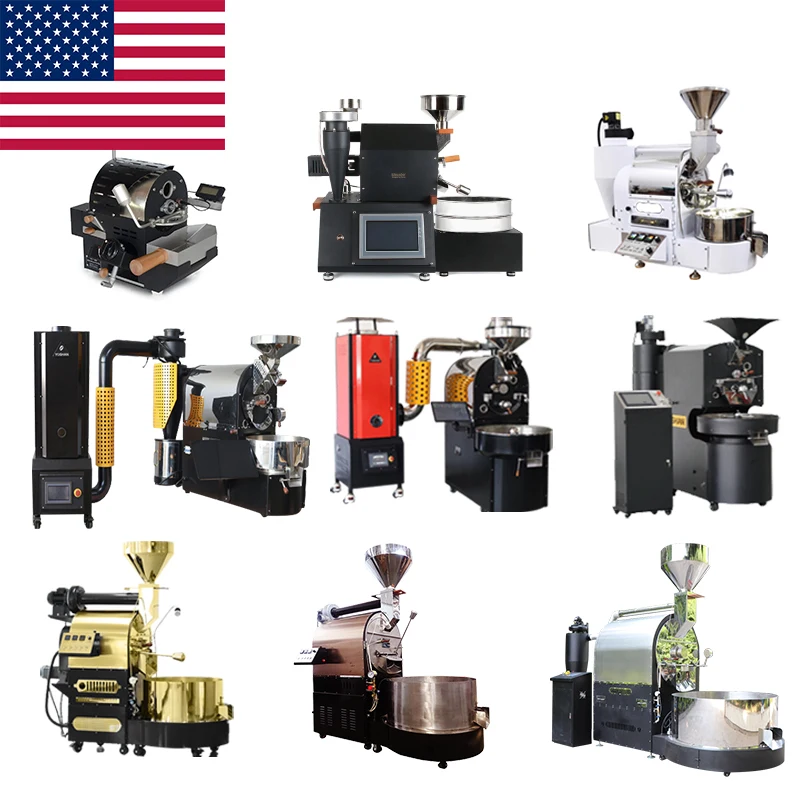 

Yoshan Home Coffee Roasting Machines Gas Electrical Hot Air 2kg 1kg 500gr Fresh Coffee Drum Coffee Roaster for Commercial Use