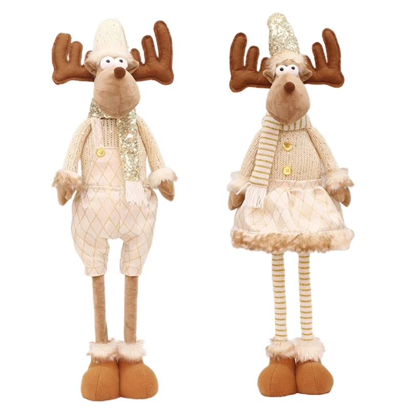 

Retractable Christmas Elk for Doll Telescopic Standing Ornament Supplies
