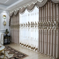 chenille jacquard curtains for living dining bedroom embroidered curtain finished new luxury floor to ceiling windows kitchenzkx