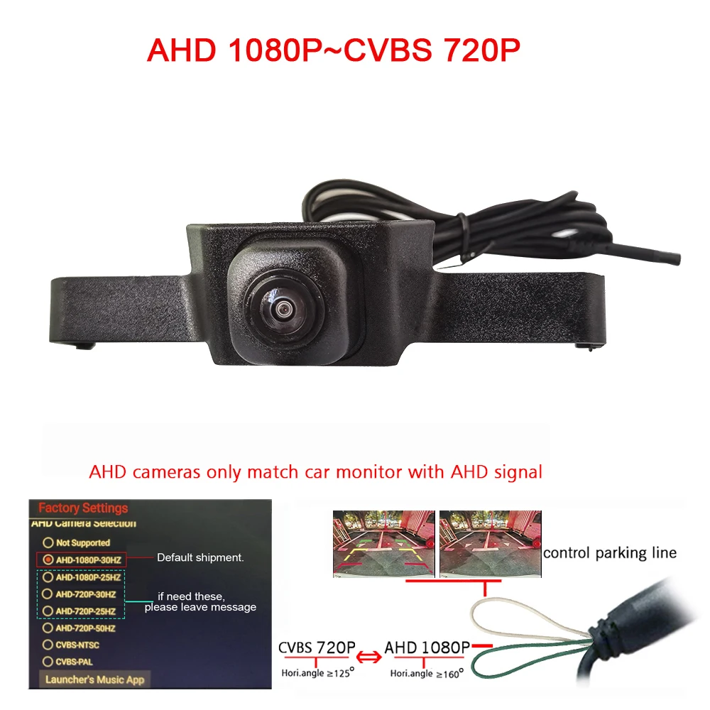 1920*1080P AHD180deg CCD Car Front view camera for Toyota RAV4  XA50 2020 2021 parking camera night vision waterproof HD 720P