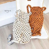 2022 autumn new girl baby dots bow princess overalls children casual suspenders jumpsuit kid cotton fashion pants infant clothes
