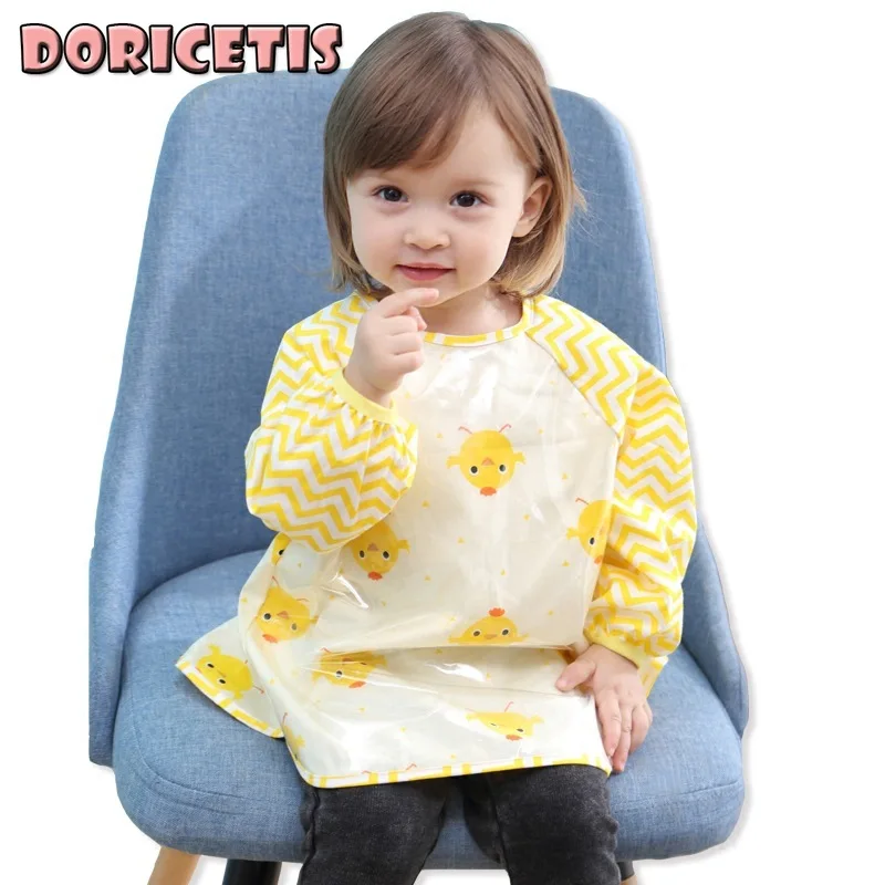 

Трикотажные водонепроницаемые нагрудники унисекс для новорожденных, с мультяшным принтом