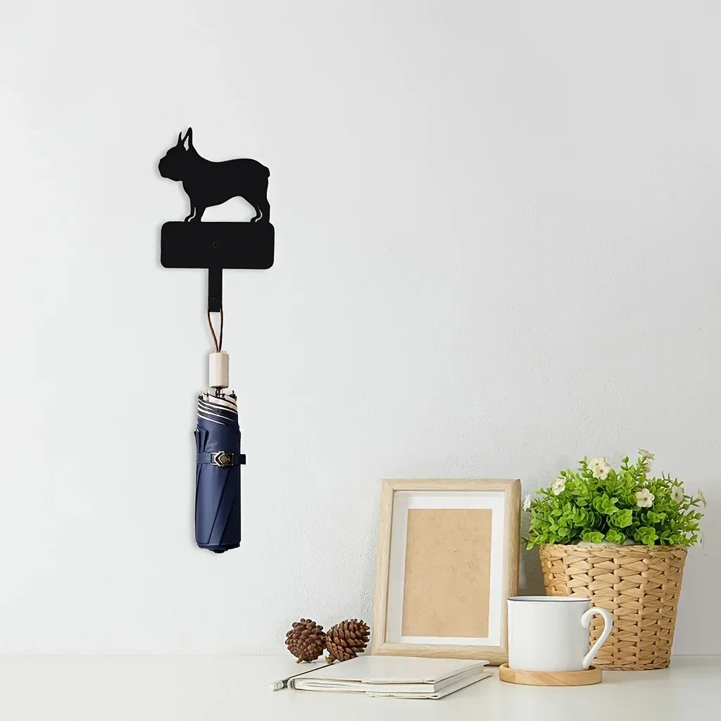 Креативный металлический крючок для собачьей бирки пальто и бульдога унисекс