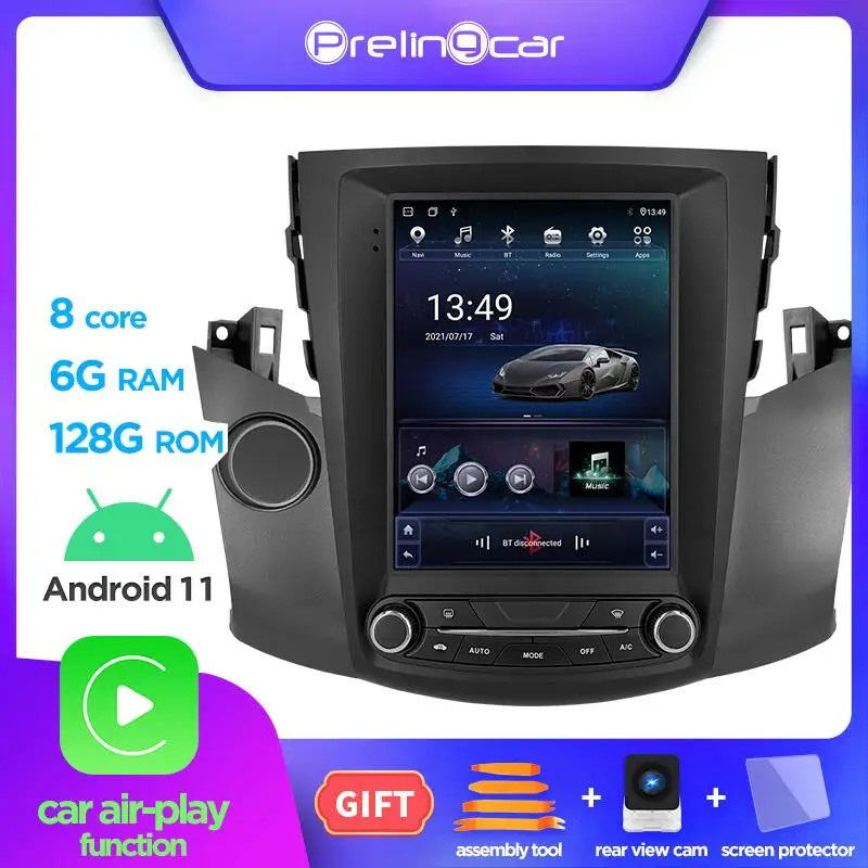 

Для Toyota RAV4 RAV 4 2006-2012 для Tesla Style вертикальный экран Android 10 Автомагнитола мультимедийный видеоплеер навигация GPS