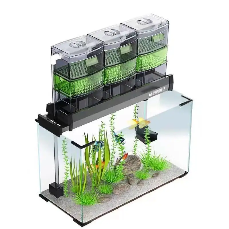 Fish tank filter box drawer drip external water storage top 4-layer cleaning aquarium accessories |