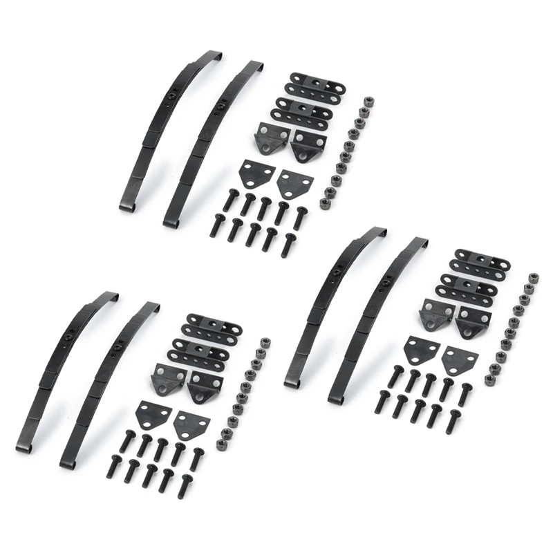 

3X Hard Leaf Spring Suspension Bar Set For 1:10 RC Rock Crawler D90 TF2 Axial SCX10 F350,Black
