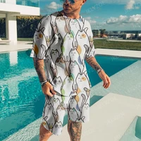 new tracksuit suits cartoon series sports jogging t shirt outfits 3d printed breathable casual 2 piece sets 2022 mens summer 6xl
