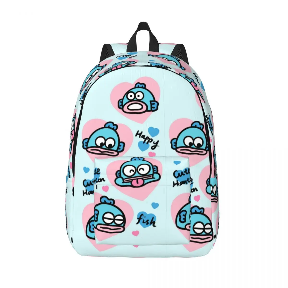 Забавный холщовый дорожный рюкзак Hangyodon на заказ для женщин и мужчин школьный