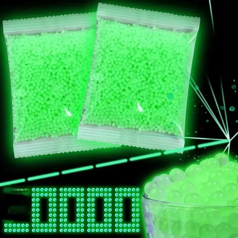 Светящийся в темноте гелевый шарик водяная пуля флуоресцентная бластерная