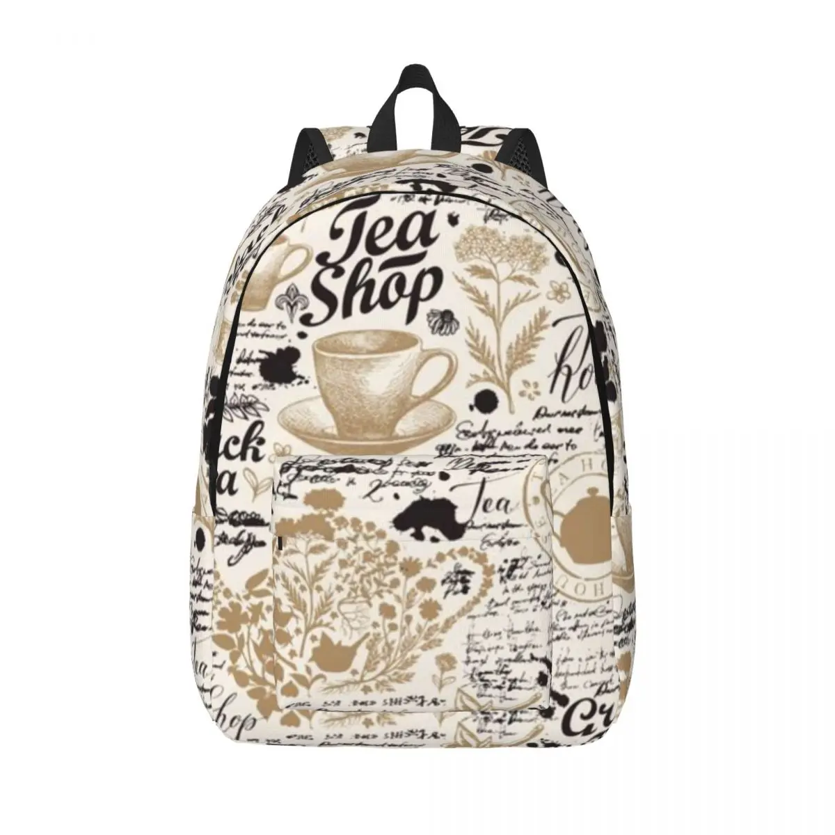 

Schoolbag Student Backpack Retro Tea Theme Shoulder Backpack Laptop Bag School Backpack