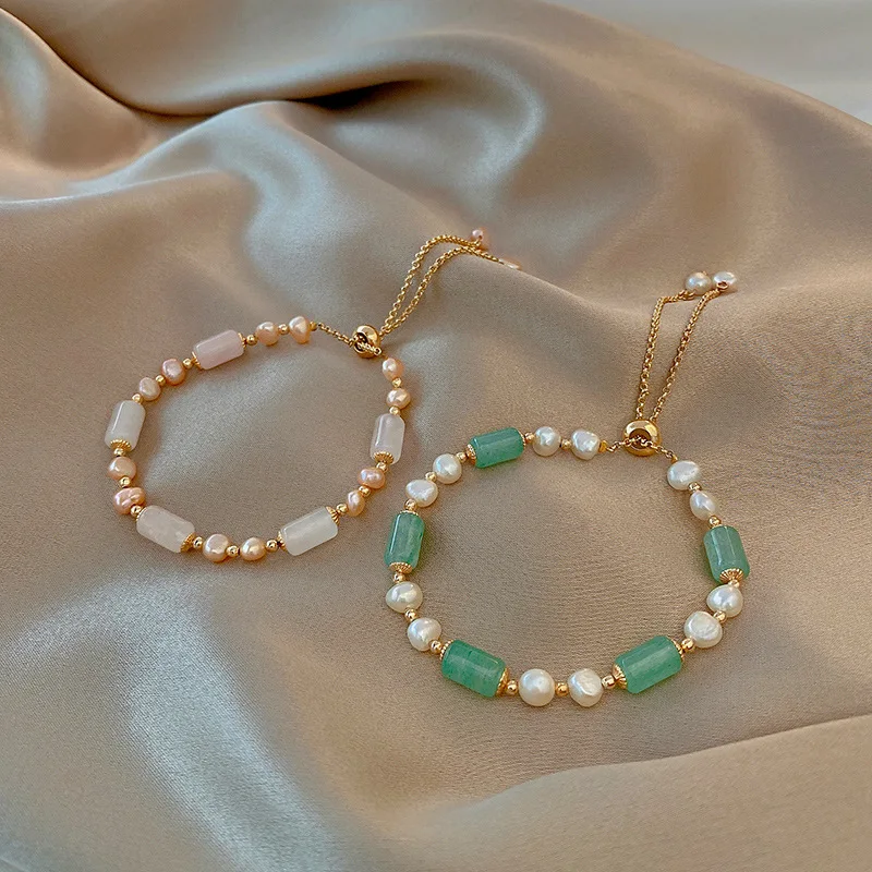Korean Classic Original Design Crystal Natural Pearl Bracelets for Women Fashion New Charm Bracelet Female Jewelry Accessories