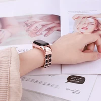 luxury strap for xiaomi mi band 6 5 4 3 stainless steel wrist metal leather bracelet for mi band 5 6 strap women girl wristbands