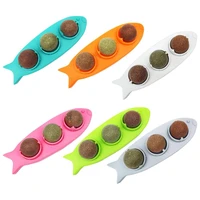 new teeth cleaning edible cat toys rotatable cat mint interactive catnip balls