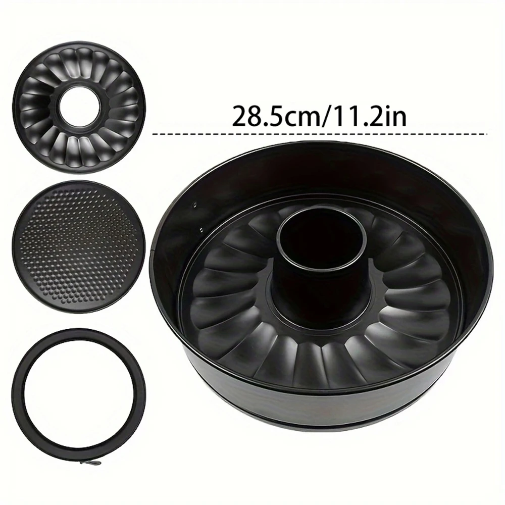 11-дюймовая Черная Форма Для Торта В Форме Дымохода С Боковым Замком Съемная