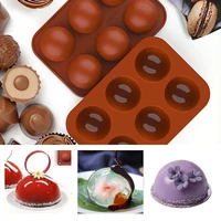 3d ball round half sphere silicone molds for diy baking pudding mousse chocolate cake mold kitchen accessories tools