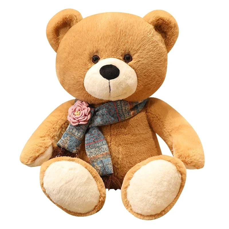 

Huggable, новинка, лидер продаж, милый плюшевый мишка 4 цветов с шарфом, набивные животные, медведь, плюшевые игрушки, кукла, подушка для детей, влюбленных, подарок для малыша на день рождения