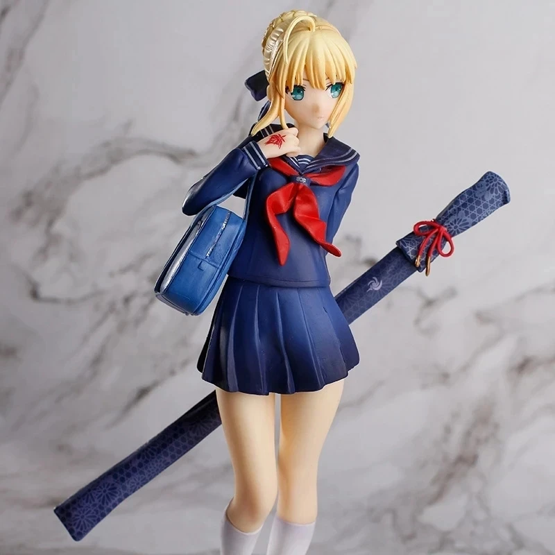 18 см НОВЫЙ Hot Fate Stay Night Saber Школьная форма Стиль Экшн Аниме Фигурка Коллекция