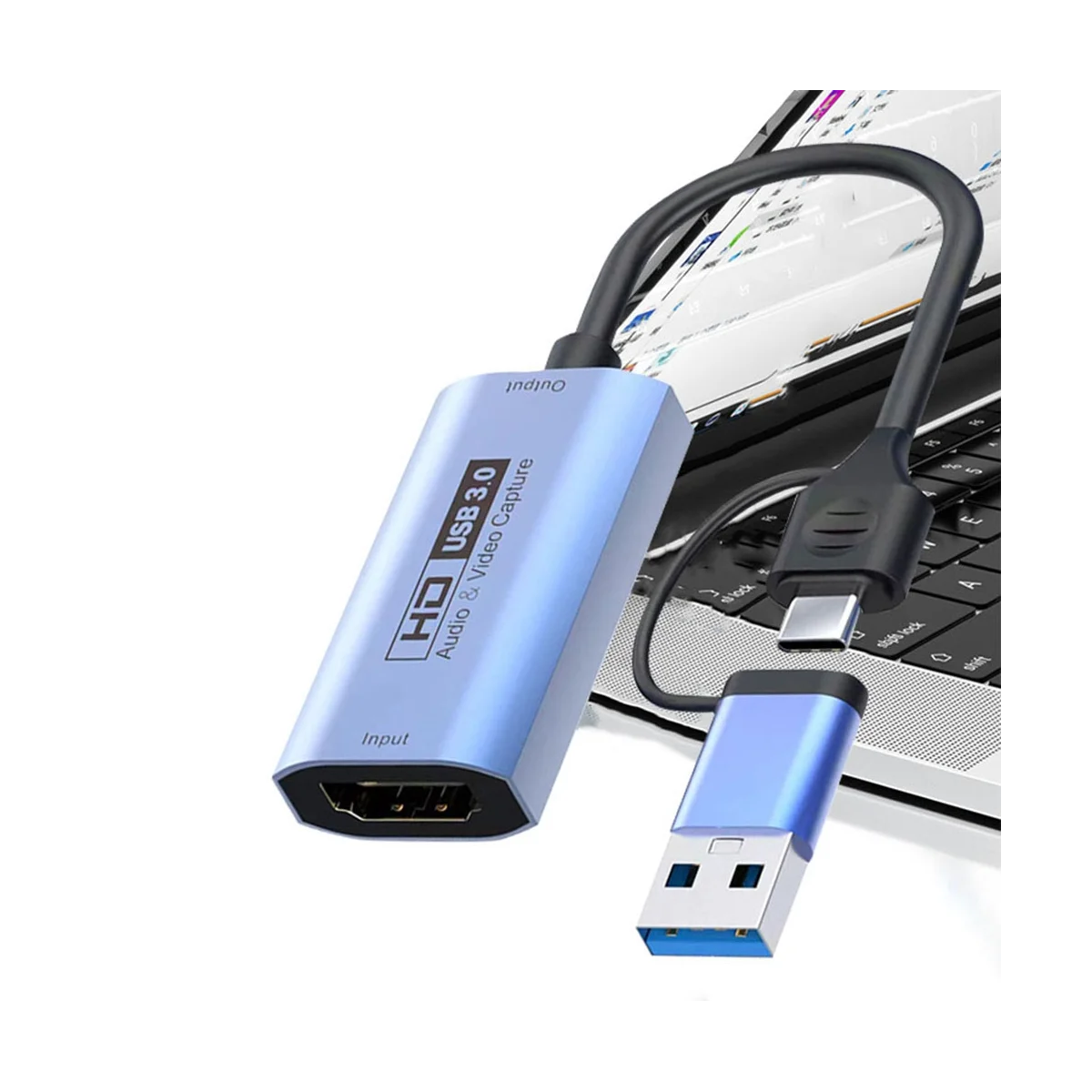 4K 60Hz Video Capture Card USB3.0 Capture Card HDMI-Compatible HD Capture Card Game Live Recording Video Collector