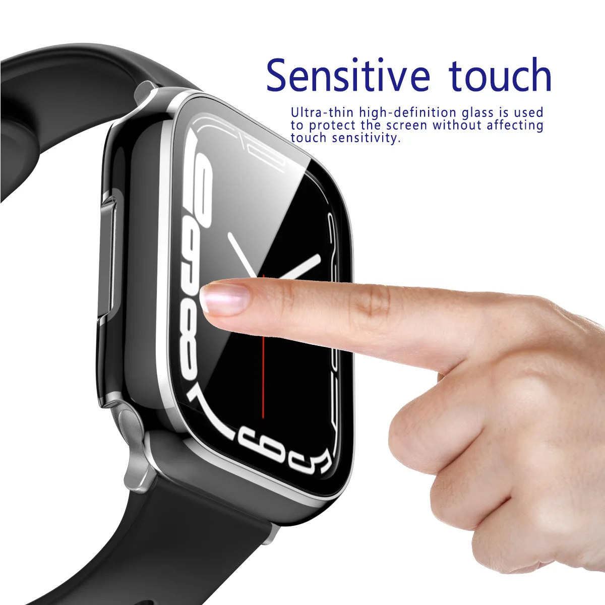 Чехол для часов Apple 7 41 мм 45 мм с закаленным стеклом 40 мм 44 мм iWatch 6 SE 5 4 3 2 1 Серия 38 мм 42 мм на бампере.