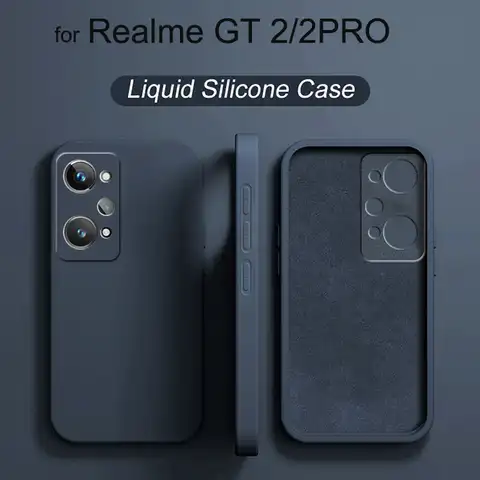 Оригинальный жидкий силиконовый чехол для Realme GT2 GT2PRO GT 2 PRO GT 2