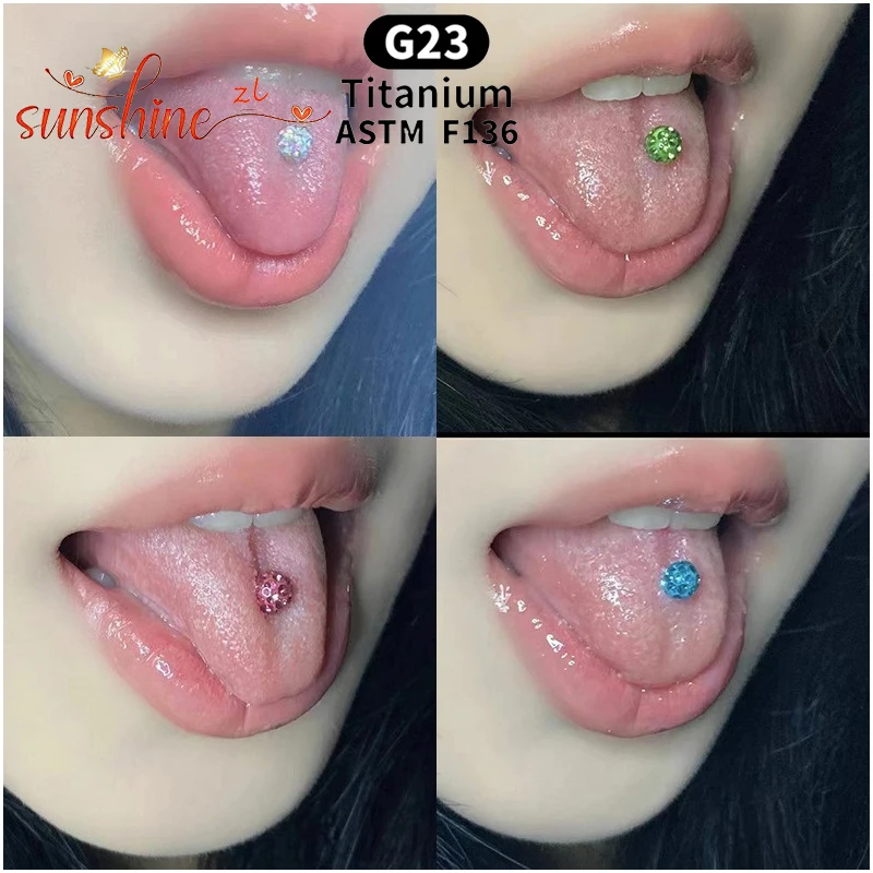 Фото Титановый пирсинг G23 для языка, 14G 16G, 8-48 мм, женские украшения для тела, пирсинг для сосков, серьги, кольцо для языка, аксессуар для пирсинга №5