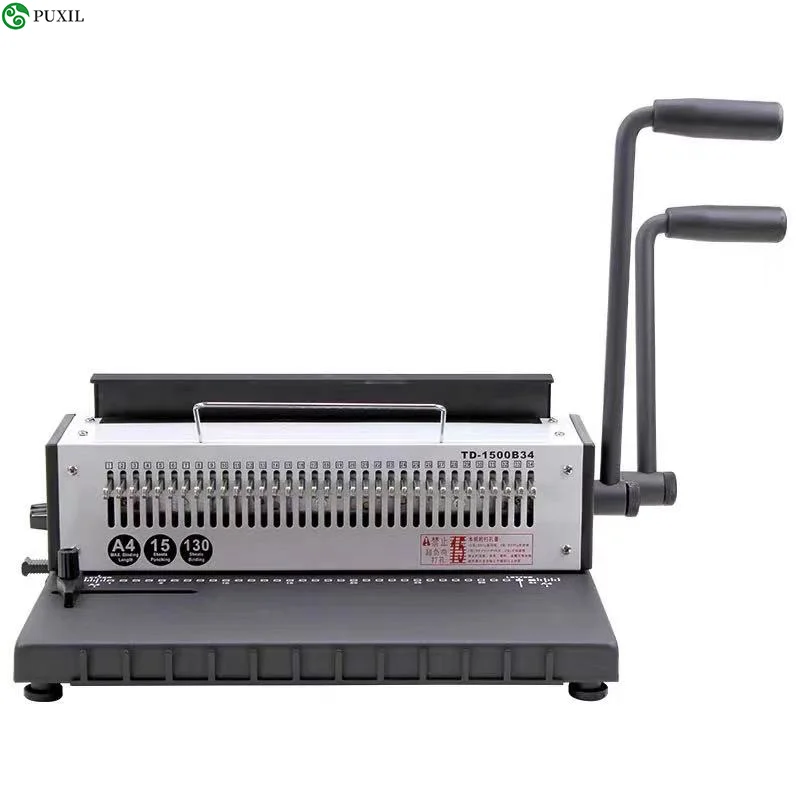 

34 Holes Manual Wire binding machine Metal Spiral Wire Spool Binding Machine A4 Binder Puncher machine