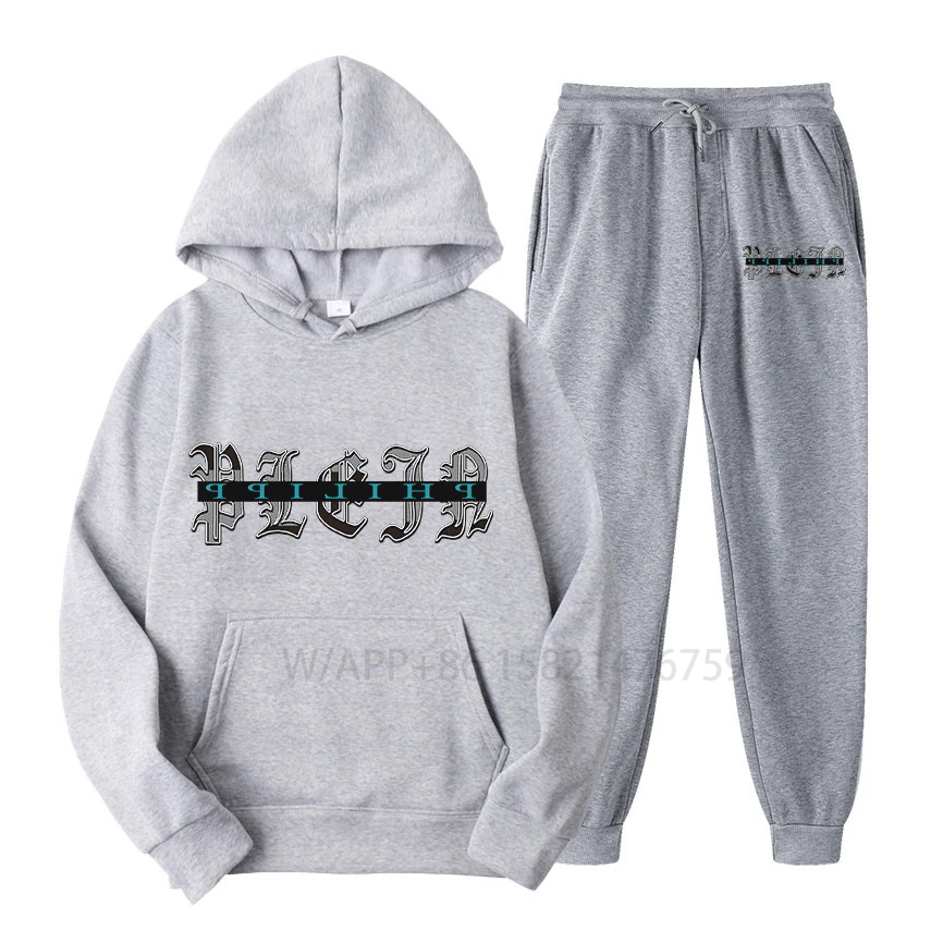 

2023 New Men's Clothes + Pants Hoodies Fashion Personality Plein Brand Cotton Hip Hop Loose Youthful Vitality Sweatpants