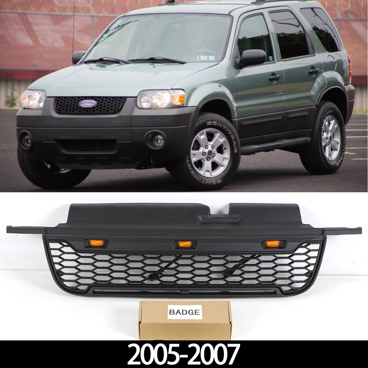 

Передняя решетка с подсветкой подходит для Ford Escape/Kuga Black Grill 2001-2004 2005-2007 гг.
