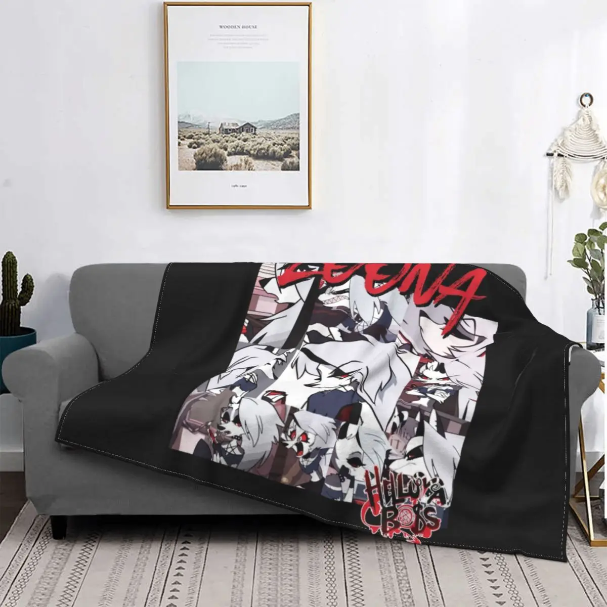 

Helluva Boss Millie Blitzo Blanket Flannel Animation Loona Verosika Mayday Multi-function Lightweight Throw Blanket Bed Couch