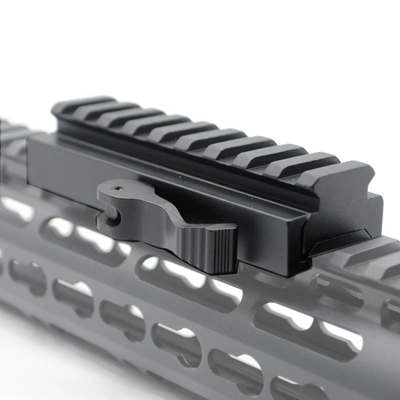 

Picatinny Weaver Riser Mount 0.5 Inch Profile 9 Slots Dovetail 20mm with Quick Release/Detach QD for Rifle Scope Red Dot Sights
