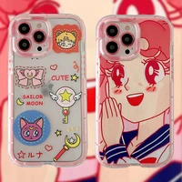 sailor moon princess serenity luminous luxury phone case for iphone 11 12pro xr xs max x 7 8 plus 13 glow transparent cover capa