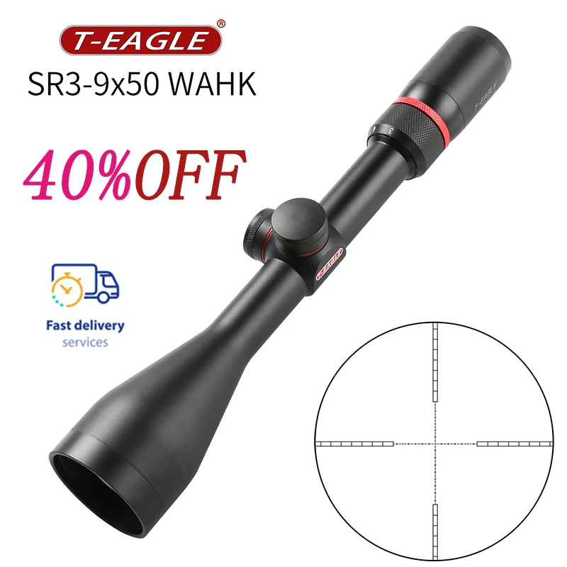 

T-EAGLE SR 3-9X50 Tactical Hunting Riflescopes Fits Airsoft PCP Optical Collimator Sight Rifle Sniper Weapons Accessories