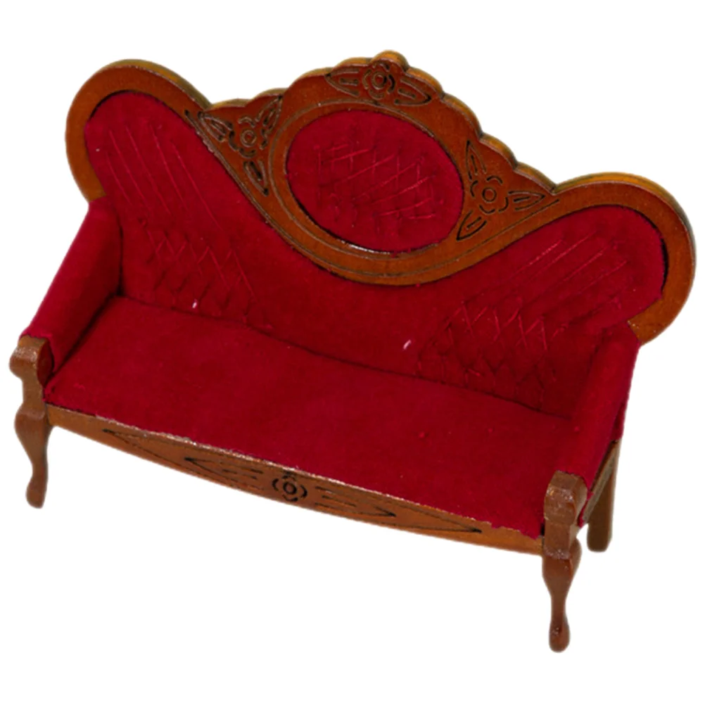 

Mini House Furniture Miniature Accessories Couch Sofa Baby Dolls Living Room Figurine Set