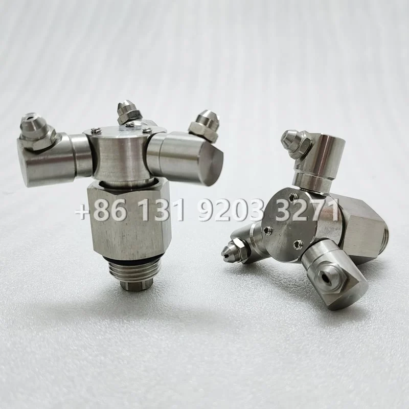 Stainless Steel 360 1/2" Rotating Nozzle High Pressure Tank Cleaning Nozzle Flushing Dust Removal Washing Machine Spray Nozzle
