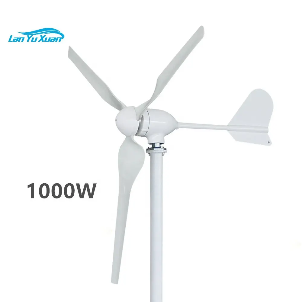 

1000w 12V 24V 48V Wind Power Turbine Generator FREE Energy For Home Efficiency Horizontal Wind Turbine