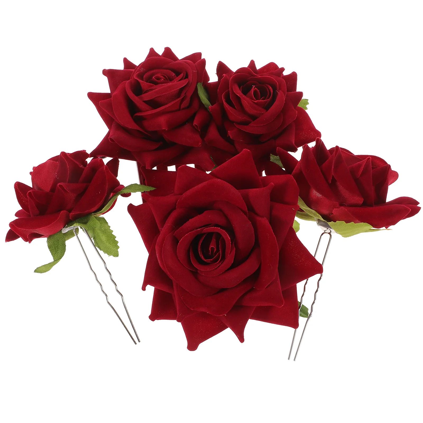 

Rose Hair Clip Bride Jewelry Headdress Decorations Accessory Wedding Hairpin Rhinestone