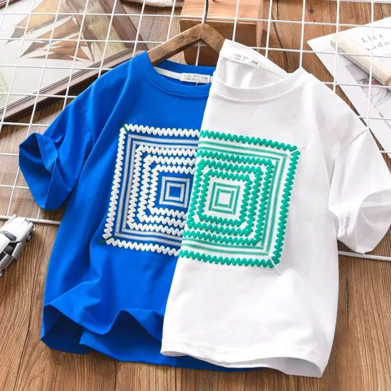 

Boys Short Sleeve T-Shirt Summer 2022 New Printed Children's Clothing