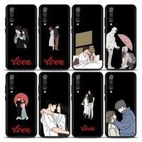 phone case for xiaomi mi a2 8 9 se 9t 10 10t 10s cc9 e note 10 lite pro 5g soft silicone case cover cartoon girl boy love