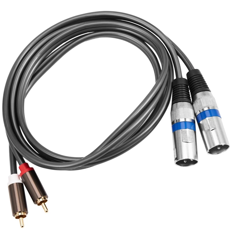 

NEW-3X 1,5 м двойной Rca штекер к Xlr Штекер кабель 2 Xlr к 2 Rca штекер Адаптер Hifi стерео аудио удлинитель для динамика