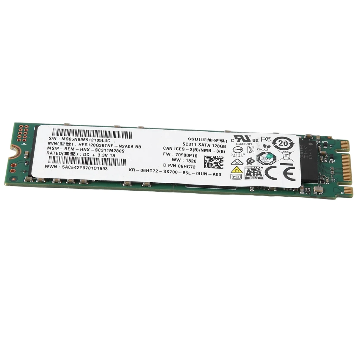 Для SK SC311 128 ГБ SATA SSD HFS128G39TNF-N2A0A M.2 6 Гбит/с для настольного портативного компьютера