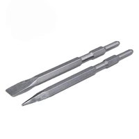2pcs 17x280mm carbide cemented hex flat chisel woodworking carving chisel drilling tool concrete metal tile brick wood stone