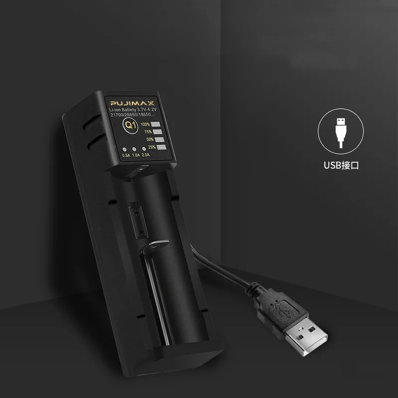 

Smart Charging Adjustable Current 26650 21700 14500 26500 22650 Li-ion Rechargeable Battery Charge 18650 Battery Charger