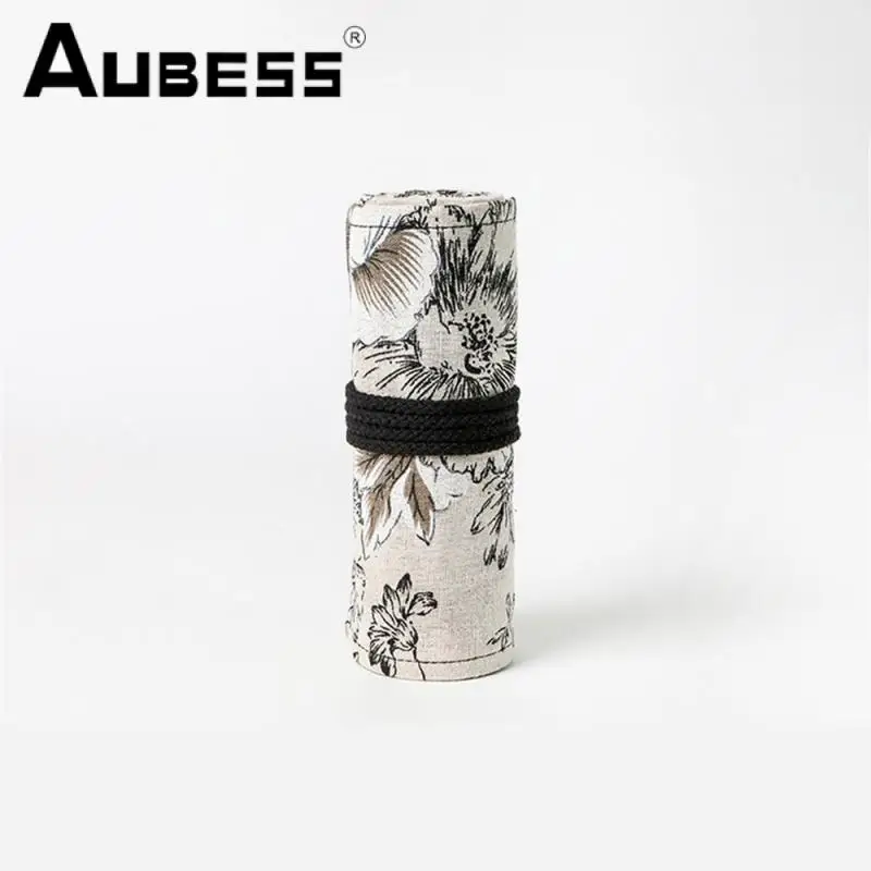 

Холщовая Сумка для хранения, вместительная эластичная розетка, много применений, легко носить с собой, товары для студентов, фотокарандаш, квадратный стиль