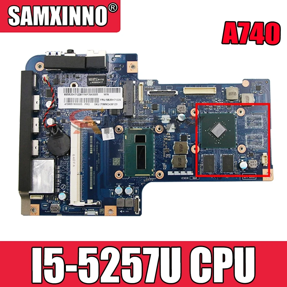 

LA-B031P для Lenovo AIO A740 A540 материнская плата для ноутбука все-в-одном с процессором I5-5257U PM DDR3 100% полностью протестирована