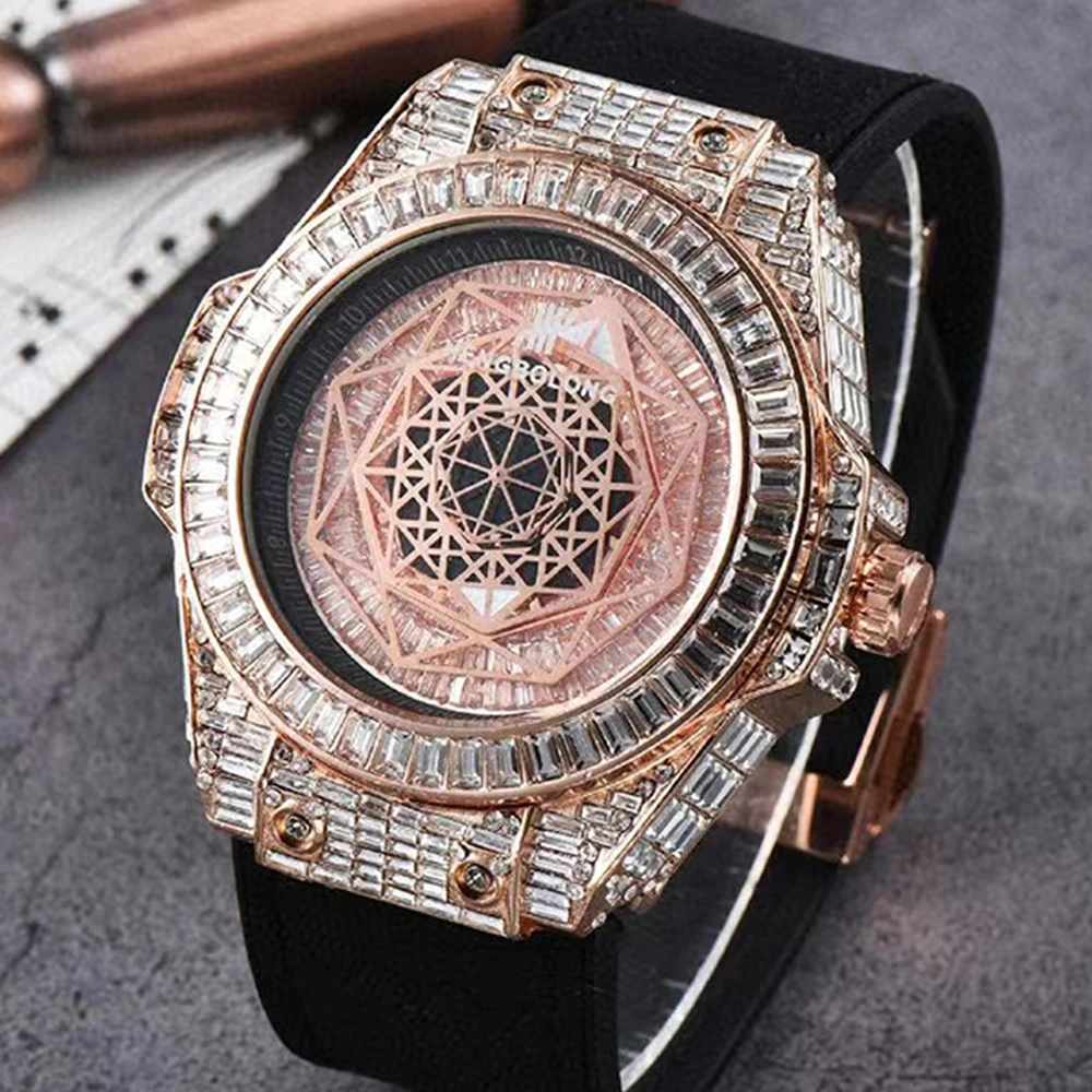New AAA Full Diamond Classic Original Watches for Mens High Quality Creative Design Watch Sport Quartz Clocks Relogio Masculino