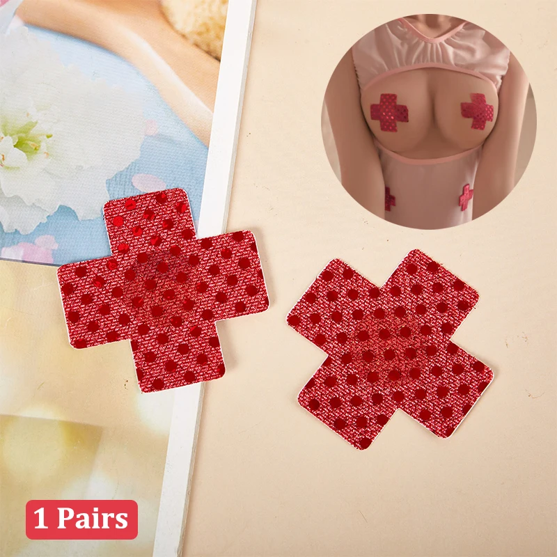 

1Pair Cross Nipple Covers Self-Adhesive Breast Stickers Erotic Sexy Accessories